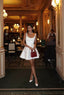 Cute A Line White Straps Homecoming Dress 18Th Birthday Outfits