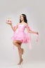 Cute Ball Gown Off The Shoulder Pink Chiffon Mini Short Formal 8Th Grade Homecoming Dresses Summer Middle School Hoco Dress Homecoming Outfits Birthday Outfit