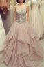 Cute Sweetheart Neck Sequin Chiffon Long Formal Prom Dress, Formal Dress