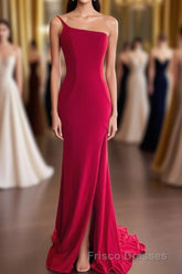 Simply Barbie Pink Mermaid One Shoulder Long Formal Prom Dress