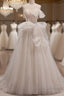 Elegant And Noble Ivory Sleeveless Off Shoulder Beaded Bow Evening Dress Ivory Thin Shoulder Strap Off Back Strap Formal Prom Dress