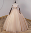 Elegant Champagne One-Shoulder Tulle Long Ball Gown Evening Dress Sweet 16 Dress