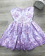 Elegant Lace Purple Short Homecoming Dresses