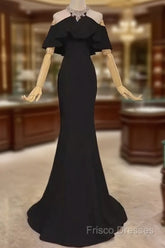 Elegant Mermaid Black Long Formal Prom Dress Formal Dress