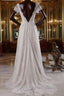 Elegant Short Sleeve A-line Lace Wedding Dress