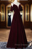 Elegant Velvet Long Bridesmaid Dress , Charming Party Gowns