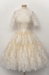 Fabulous Scalloped-Edge Homecoming Dress With Lace Pearls