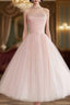 Fairy Ball Gown Strapless Pink Knee Length Formal Prom Dress Formal Dress