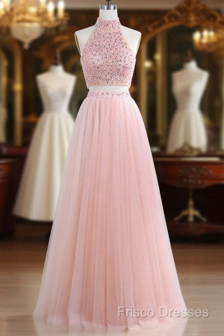 Floor-Length Tulle Sleeveless Formal Prom Dress – Frisco Dresses