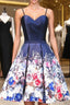 Floral Party Short Homecoming Dress
