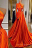 Formal Prom Dress, Arabic Party Dress, Cheap Formal Dress, Satin Formal Dress
