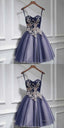 Cute tulle lace sweetheart neck short Prom Dresses