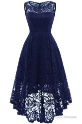 Women Floral Lace Bridesmaid Party Dress, Short Prom Dress, V Neck