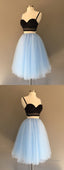 Two Piece Spaghetti Strap Tulle Homecoming Dress