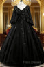 Glam Tulle With Lace Applique Ball Gown Sweet 16 Dress, Beaded Formal Prom Dress Formal Dress