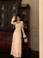 Gorgeous A Line Long Sleeves White Lace Date Night Dress Prom Dresses Birthday Outfits