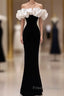 Gorgeous Mermaid Off The Shoulder Black Formal Prom Dress
