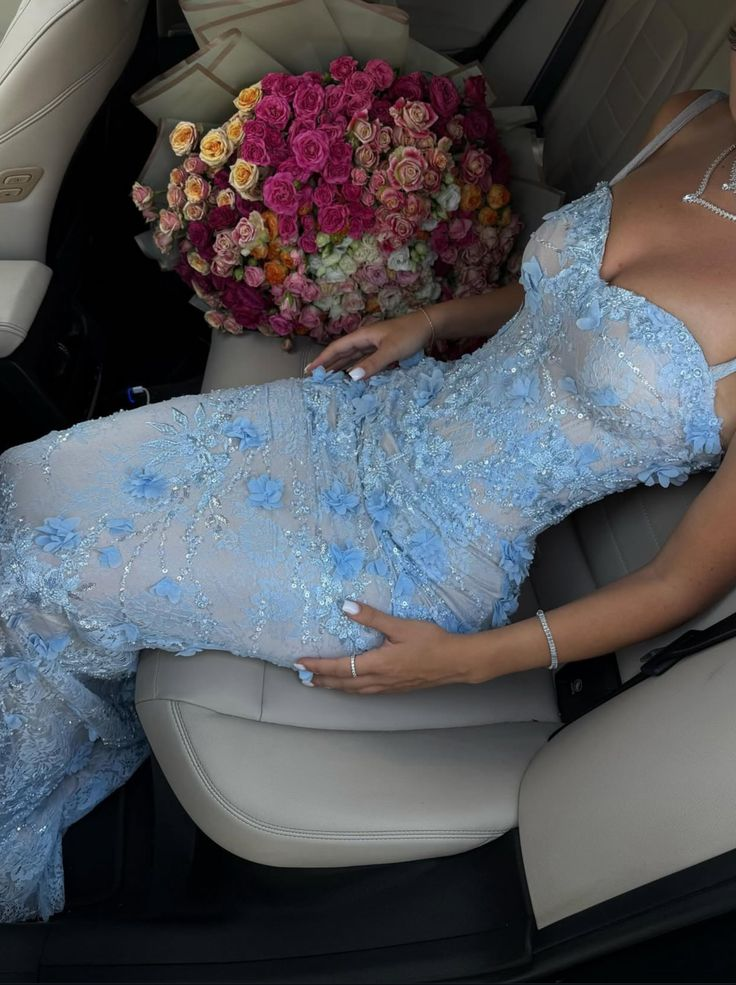Gorgeous Mermaid Spaghetti Straps Satin Applique Long Prom Dress,Forma Frisco Dresses Gorgeous Mermaid Spaghetti Straps Satin Applique Long Prom Dress,Forma Frisco Dresses