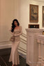 Gorgeous Mermaid Square Neckline Ivory Date Night Dress Long Prom Dresses Birthday Outfits