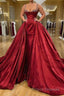 Gorgeous Spaghetti Strap Sleeveless Formal Prom Dresses With Train