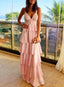 Gorgeous V Neck Pink Long Prom Dress, Formal Evening Dress