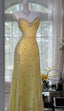 Gorgeous Butter Yellow Spaghetti Straps A-Line Tulle Beaded Long Prom Dresses Backless Evening Gowns
