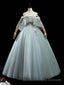 Green Tulle Lace Long Prom Dress, Green Tulle Lace Ball Gown Sweet 16 Dress