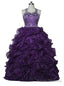 Halter Organza Purple Girls Pageant Dresses For Weddings Ball Gown