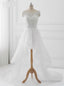High Low Wedding Dresses A Line Bridal Gowns Beading Appliques