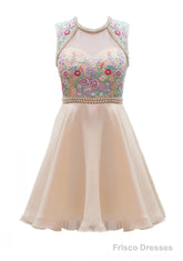 Homecoming Dress Pink Beadings