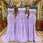 Hot Lace Violet Purple Lace Formal Prom Dress Sleeveless Long School Dance Dress