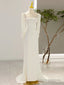 Ivory Satin Long Sleeve Square Wedding Dress