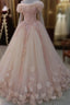 Lace Appliques Ball Gown Quinceanera Dress Tulle Flowers