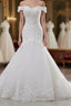 Lace Off-The-Shoulder Trumpet Long Wedding Dress