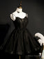 Little Black Hoco Dress Short Homecoming Dresses
