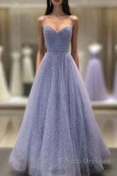 Long Sequin Lavender Sweetheart Beading Formal Prom Dress