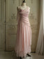 Affordable Prom Dresses Under $165||Lovely Pink Chiffon Prom Dress Princess Pearls Spaghetti Straps Evening Dresses