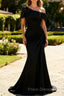 Mermaid Black Asymmetrical Mother of the Bride Dress with Appliques