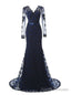 Mermaid Lace Long Sleeve Cheap Mother Of The Bride Dresses