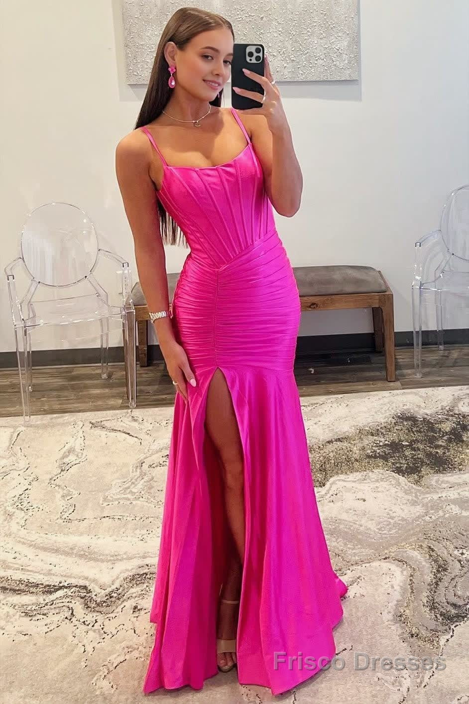 satin scoop neck prom dress Nox Anabel A1596 Scoop Sheer Beaded Corset Satin Prom Dress 00 / Gold