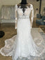 Mermaid Tulle/Lace Wedding Dress With Long Sleeves