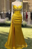 Mermaid Yellow Pearl Strap Dress