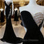 Modest Mermaid Strapless Black Long Floor Length Beads Formal Prom Dress