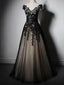 New Fashion Cap Sleeve With Black Lace Elegant Formal Party Prom Dresses