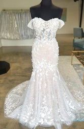 Off The Shoulder Mermaid Lace Wedding Dress