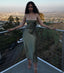 Olivia Green Prom Dresses Beautiful Mermaid Spaghetti Straps Prom Dress