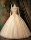 Pearl Pink Long Sleeves Formal Dress with Lace Applique, Pink Formal Gown