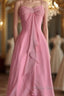 Pink Sheath Long Formal Prom Dress Sweet Formal Party Dress