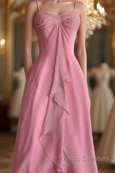 Pink Sheath Long Formal Prom Dress Sweet Formal Party Dress
