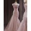 Pink Shiny Tulle Mermaid Prom Dress Fairy Formal Evening Dress